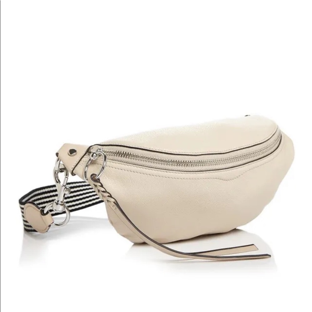 NWT REBECCA MINKOFF Bree Belt Bag With Webbing Strap Clay